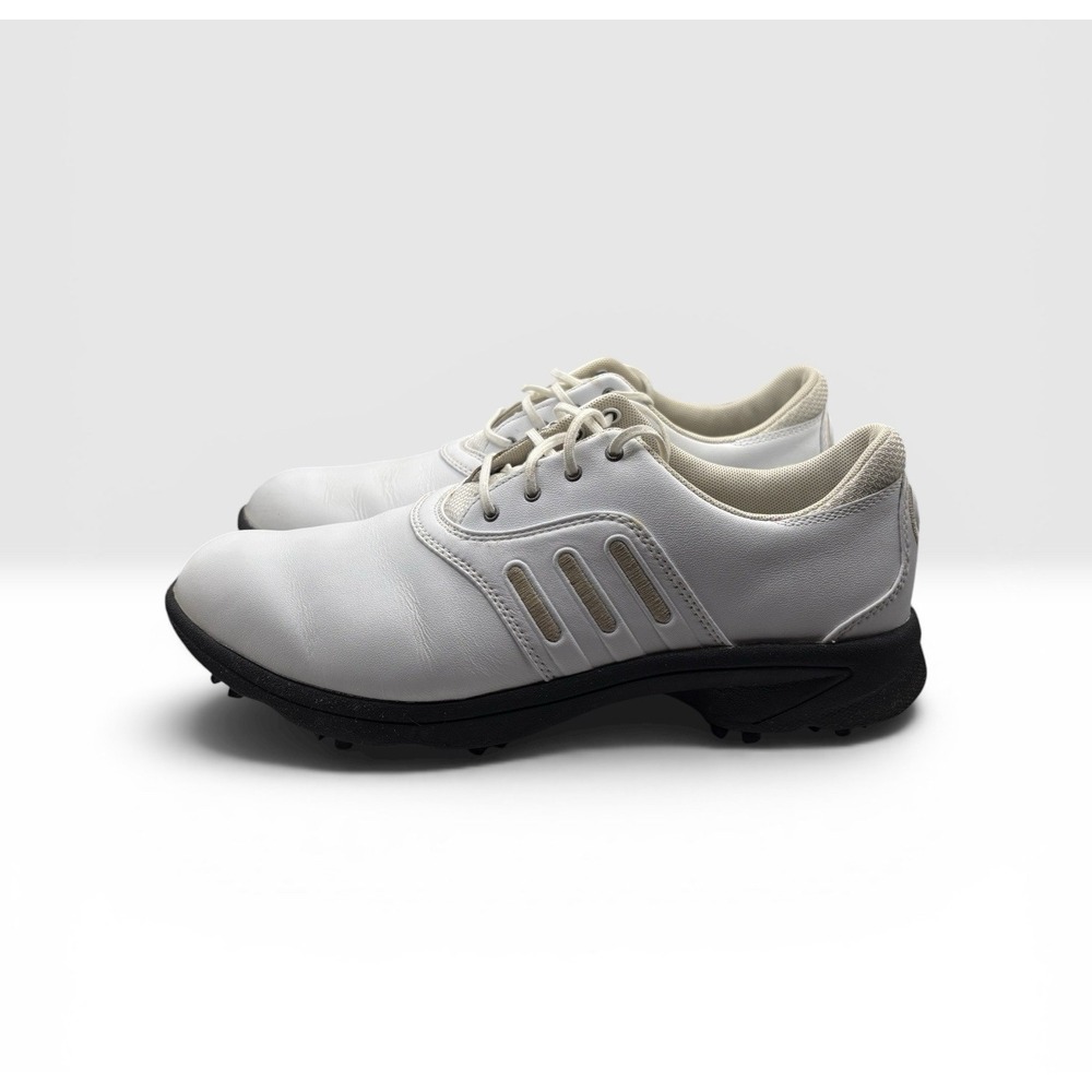 Adidas VTG Women's ComfortStripe White & Bone Size 9 Golf Cleats 103451-28 -1818